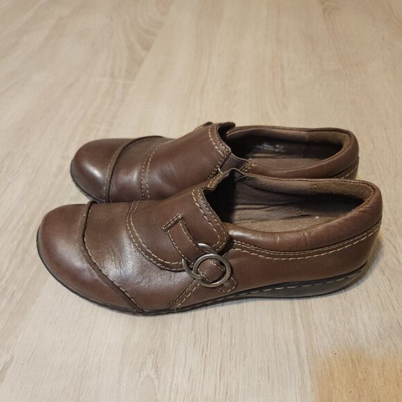 Clarks Collection Shoes Womens 6.5 Ashland Loafer Slip On Shoes Leather Brown - Picture 2 of 8